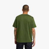 Timberland Embroidery Tonal Ss Tee Nero Verde Foresta